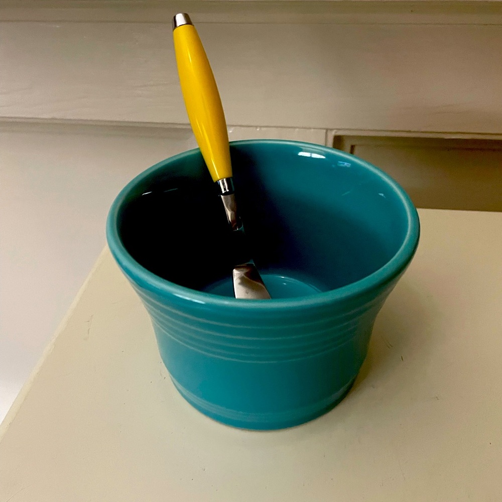 Fiesta Turquoise Dip Bowl & Spreader